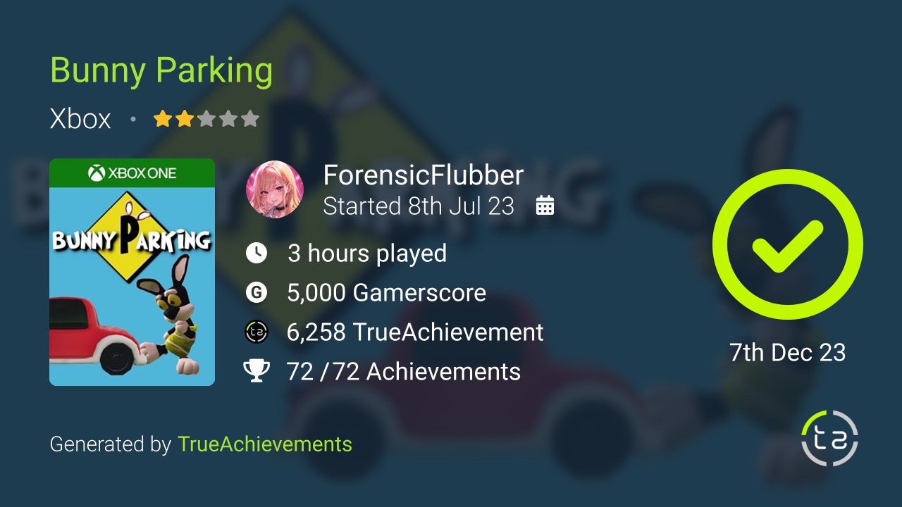 Bunny Parking achievement summary
